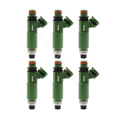 6PCS Fuel Injectors 23250-66010 Fit Toyota Land Cruiser 1993-2007 Lexus LX450 OE Foto 1 de 4