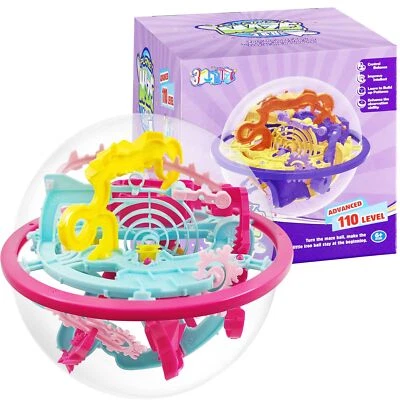 3D Maze Labyrinth Kugel 3D Puzzle Ball mit 110 Level Labyrinth Ball Spiel Dre... - Bild 1 von 4