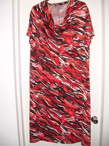 Ladies Red Multicoloured Dress - Size 30 - Picture 1 of 6