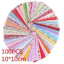 Cotton Fabric for DIY Crafts and Furnishings 100pcs 10*10cm Cloth Patchwork Set