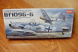 ACADEMY MESSERSCHMITT Bf109G-6 WWII GERMAN FIGHTER 1/72 SCALE MODEL KIT - Picture 1 of 3