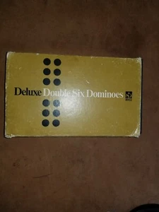 Hoyle Deluxe Double Six Dominoes ~ 1972 ~ Vintage ~ Original Box & Case (1-14) - Picture 1 of 7