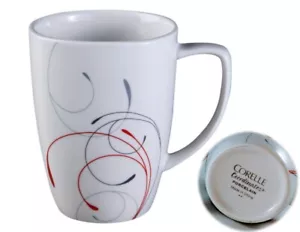 ❤️ NUOVA tazza TAZZA porcellana Corelle Square SPLENDOR 12 oz *rotoli arricciati grigi rossi - Foto 1 di 1