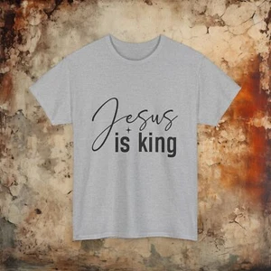 Jesus is king T-Shirt | Christian Apparel | Spiritual Design | Perfect Gift - Picture 1 of 14