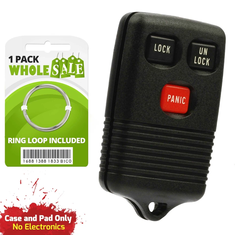 Replacement For 1993 1994 1995 1996 1997 Ford F-Series Key Fob Remote Shell Case Foto 1 de 4