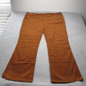 Vintage Wrangler Pants Mens 50X30 Brown Flat Front Chino Corduroy Deadstock New - Picture 1 of 7