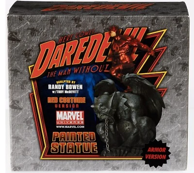 BOWEN DESIGNS DAREDEVIL on Gargoyle Armored RED STATUE Figure Figurine Bust! - Image 1 of 4