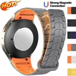 For Samsung Galaxy Watch 7 6 5 4 Classic 5Pro Magnetic Silicone Band Wrist Strap - Picture 1 of 54