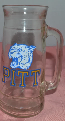 PITT PANTHERS GLASS MUG 7" Tall Cover