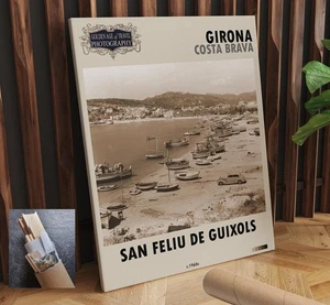 Spain San Feliu De Guixols Girona Costa Brava Canvas Photo Travel Wall Ar 24X30 - Picture 1 of 4