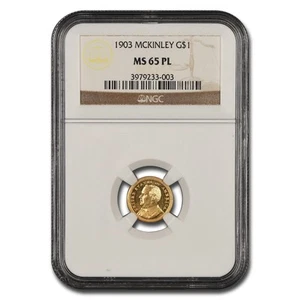 1903 Gold $1.00 McKinley MS-65 NGC (PL) - Picture 1 of 3