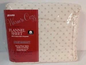 Vintage Corinne Sears Warm'n Cozy Flanell Laken Full Size Spannbettlaken. Neu💥 - Bild 1 von 10