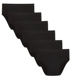 Soft Cotton underwear Little Girls Panties Assorted Undies Solid Black (Pack ... - Picture 1 of 5