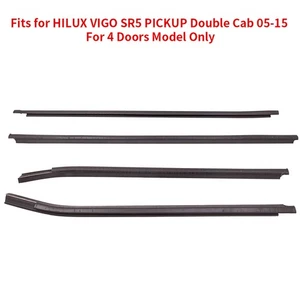 Kit 4 Burletes Sellos para Ventana Toyota Hilux VIGO MK6 2005-2015 Impermeable - Picture 1 of 14