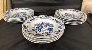 Vintage Blue Danube 12 Soup Bowls Designed Patent No: 99183 LOVELY PATTERN! - Picture 1 of 20