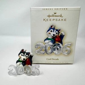 Hallmark Keepsake Ornament 2006 Cool Decade Husky & Cardinal #7 IOB - Picture 1 of 12