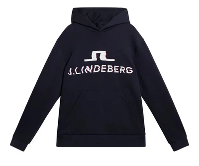 J. LINDEBERG KARSON HOODIE 男式中号海军全新全新带标签 GMJS11174-6855 — 第 1/4 张图片