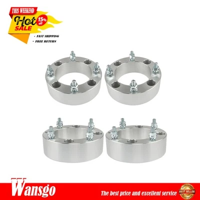 Wheel Spacers For Kawasaki Mule 4x137 2" 110mm M10x1.25 4Pcs Silver US - Image 1 of 4