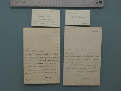 Ernest Legouvé, 1884, 3 LAS, théâtre, féminisme, bon état - Photo 1/4