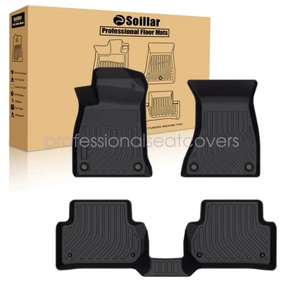For 2017-2021 Audi A4 /A4 Quattro /A4 Allroad /S4 TPE 2 Row Floor Mats Liner 3x - Image 1 of 4