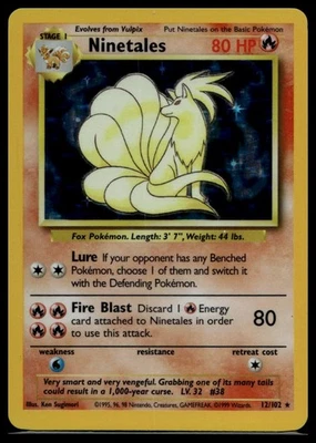 Ninetales Holo Rare Base Set 012/102 MP - Image 1 of 2