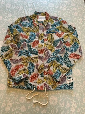 Camisa Ezequiel Manga Larga Cremallera Cordón Fronda Hoja Patrón Ropa de Calle Surf Foto 1 de 4