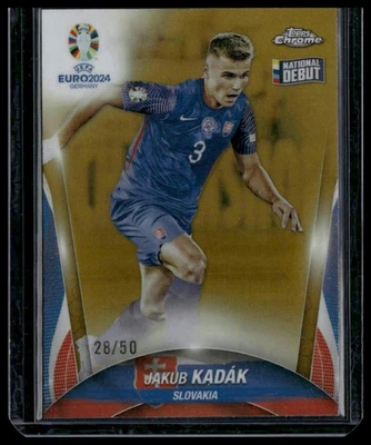 JAKUB KADAK 2024 Topps Chrome UEFA Euro National Debut Gold Refractor #/50 - Image 1 of 2