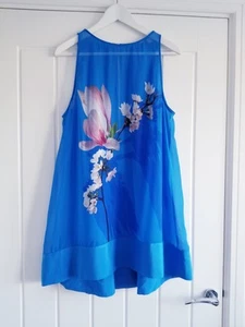 Ted Baker Deluca Harmony Floral Print Beach Cover Up Beach Dress M UK 12 - 14 - Picture 1 of 7