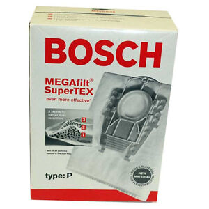 Bosch Type P Super TEX Vacuum Bags #BBZ52AFP2U - 5 Pack