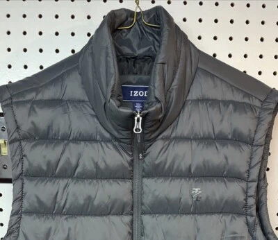 Chaleco acolchado Izod Advantage Performance Blazer azul marino resistente al viento para hombre mediano Foto 1 de 4