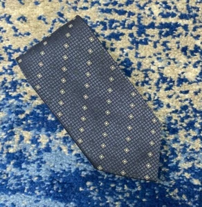 Boss Hugo Boss Krawatte Stahlblau Beige Salbeigrün Geometrisch 100% Seide Italien - Bild 1 von 4
