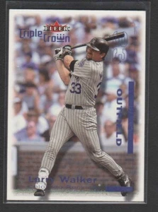 2001 FLEER TRIPLE CROWN PURPLE RETAIL FOIL PARALLEL #93 LARRY WALKER ROCKIES SP - Picture 1 of 1