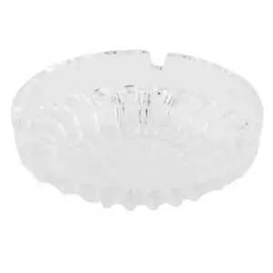 Home Office Glass Cigarette Ash Holder Ashtray Clear 4.2 Inch Dia - Picture 1 of 2