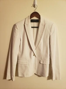 ZARA Ivory Blazer with Gold Button Size Small - Picture 1 of 6