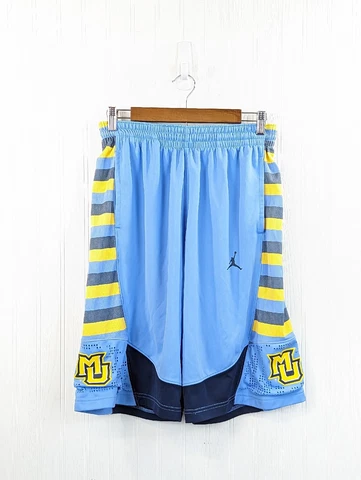 Air Jordan Marquette Golden Eagles Basketball Shorts NCAA Light Blue Size Med Cover