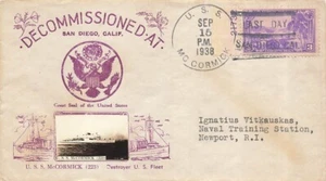 U.S.S. MC CORMICK - ZERSTÖRER (DD-223) - Crosby-Siegel - 1938 LETZTER TAG - Bild 1 von 1