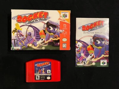 Rocket: Robot on Wheels (Nintendo 64, 1999) Box Manual Complete CIB N64 - Image 1 of 4