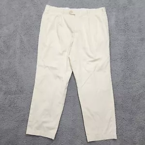 Brioni Pants Mens 38R Yellow Cream Cannes Pleated Straight Trouser (Fits 37x27) - Picture 1 of 17