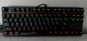 RGB Mechanical E-Sports Gaming Keyboard Linear Blue Switch 84 key Wired 2YR WRNT - Picture 1 of 15