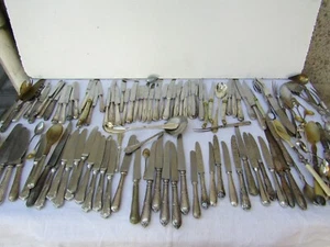 großes Besteck Konvolut Metallmesser Silber Tischkunst diverse - Bild 1 von 13
