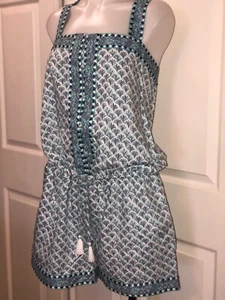 Vineyard Vines Tiny Leaves Romper SZ L NWT Style 2Q2137-416-33904  Caicos - Picture 1 of 12