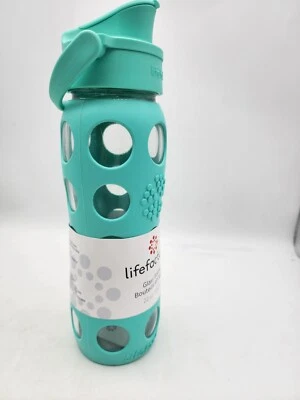  Green Lifefactory 22oz Glass Water Bottle With A Silicone Grip - Image 1 of 4