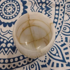 Single Onyx Marble Wine Goblet – Elegant Drinking Glass - Green - Picture 1 of 4