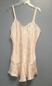 Vintage Victoria's Secret size Medium Satin Teddy GOLD CROWN LABEL 80s Floral - Picture 1 of 16
