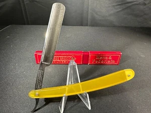 Navaja recta Old Mann & Federlein 154 Mannos Solingen en caja ¡¡MUY RARA!!! - Imagen 1 de 13