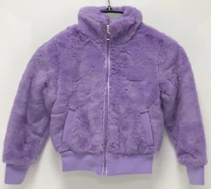 Urban Republic Girls Collection Faux Fur Zip Up Jacket in Purple Size 5/6 - Picture 1 of 4
