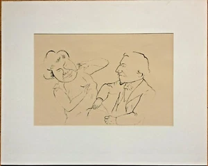 Litografía "Chat Hour" de George Grosz, 1923, en Picaporte - Imagen 1 de 2