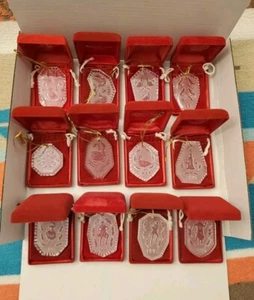 Waterford Crystal 12 Days of Christmas Ornaments - KOMPLETTSATZ (1982-1995) - Bild 1 von 20