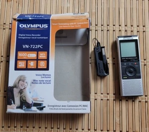 Olympus VN-722PC Digital Voice Recorder Memos Machine Silver Black w/USB - Picture 1 of 15