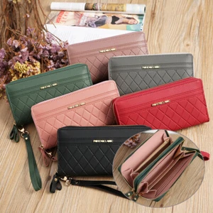 Large Capacity ID Credit Bank Card Holder Wallet PU Leather Coin Purse For Women - Picture 1 of 19